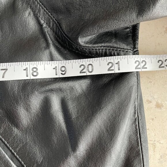 Silton Men's Vintage Black Leather Bomber Jacket, Size 40   EUC 2 - Picture 8 of 13